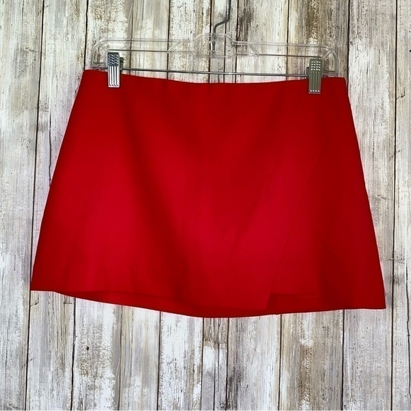 NWT Alice + Olivia Bright Poppy Wrap Micro Mini Skirt - Picture 2 of 5